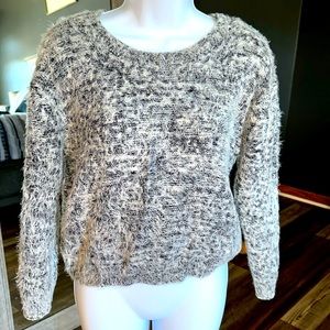 Women’s fuzzy cropped sweater